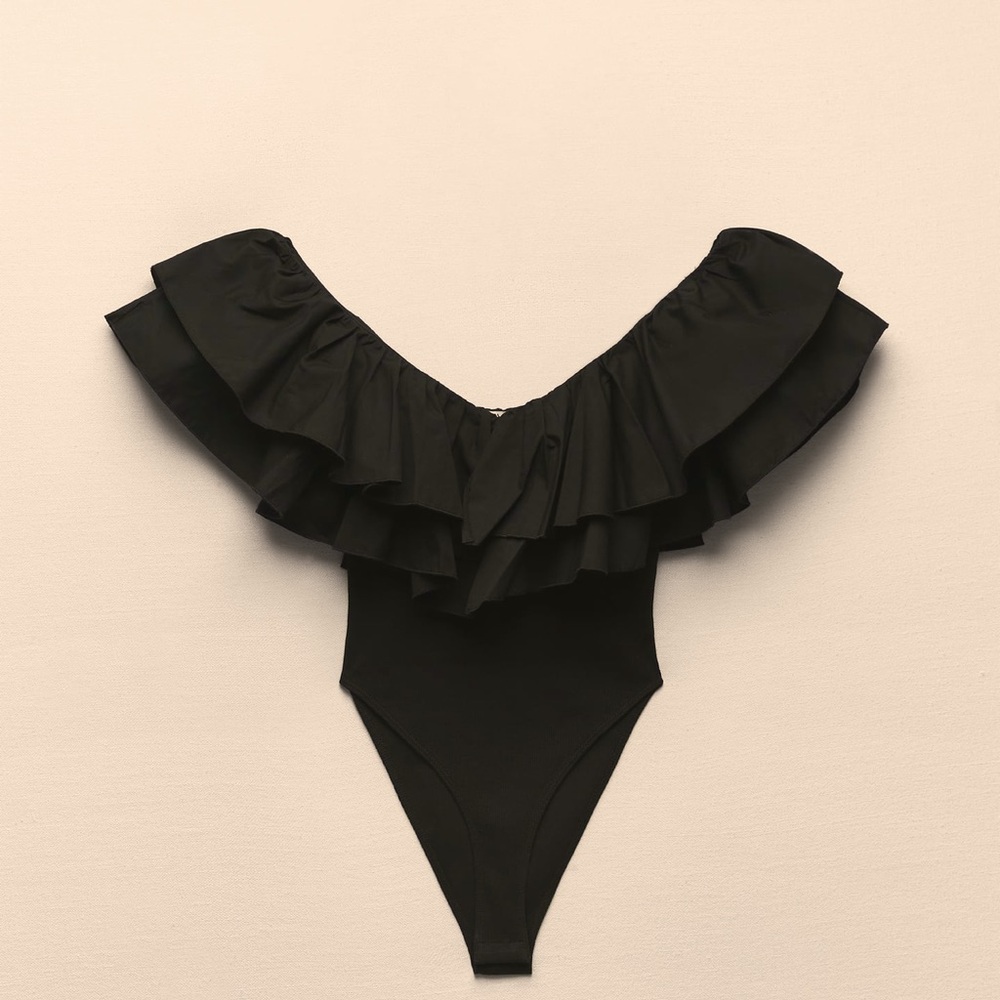 Bodysuit top - black